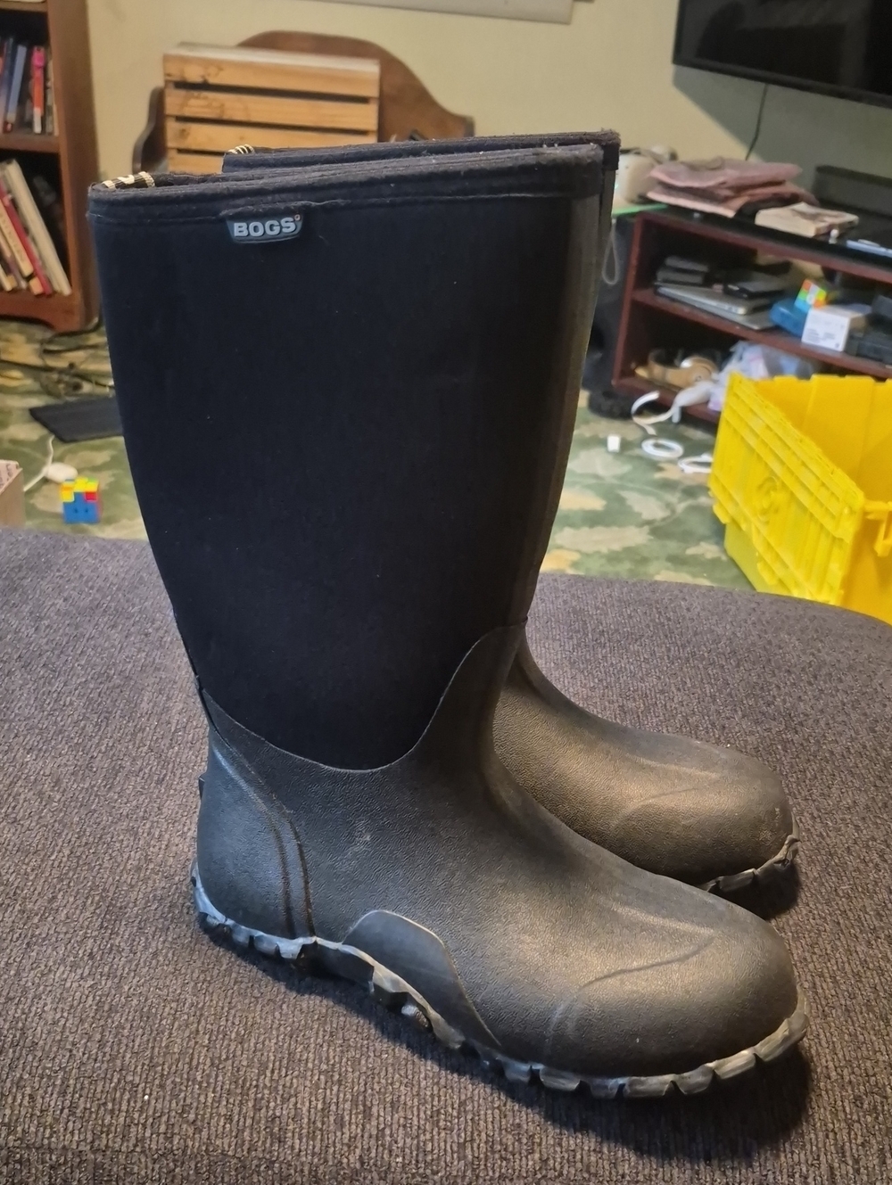 Bogs Men's Tall Black Waterproof Rain & Snow Boots